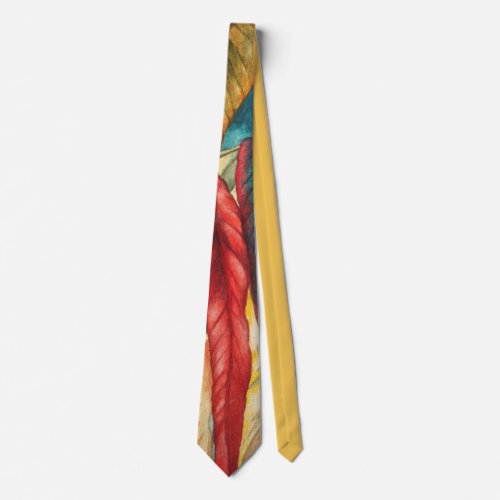 autumn leaf colors original stylized modern tie