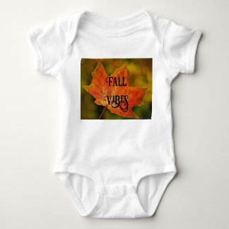Autumn Leaf Fall Vibes Baby Bodysuit
