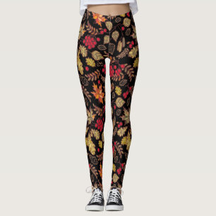 Autumn Leaf Foliage Leggings