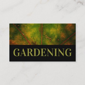 Autumn Leaf Gardening Florist Landscape Business Card by GetArtFACTORY at Zazzle