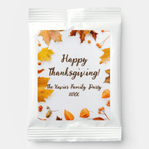 Autumn Leaf Happy Thanksgiving Fall Harvest Party Margarita Drink Mix