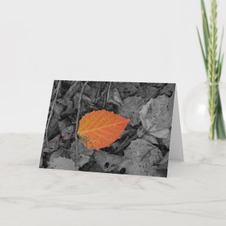 Autumn Leaf Letterpress Thank You Card
