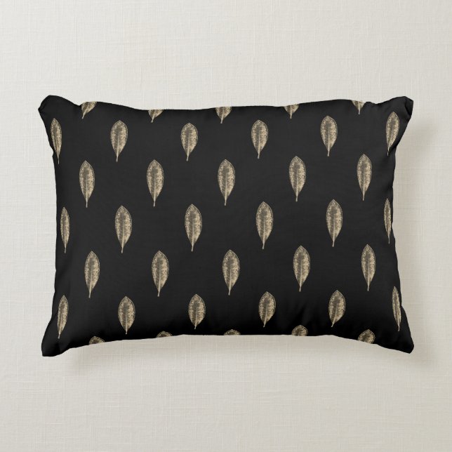 Autumn Leaf Pattern Decorative Pillow (Front)