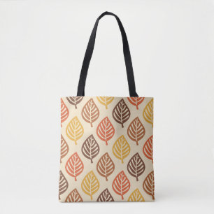 Autumn Leaf Pattern in Fall Colors Tote Bag