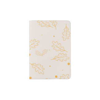 Autumn Leaf Pattern Passport Cover