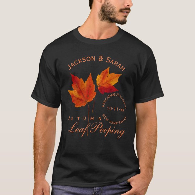 Autumn Leaf Peeping Personalized T-Shirt (Front)