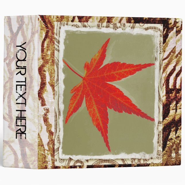 Autumn leaf photo album 3 ring binder (Front/Spine)