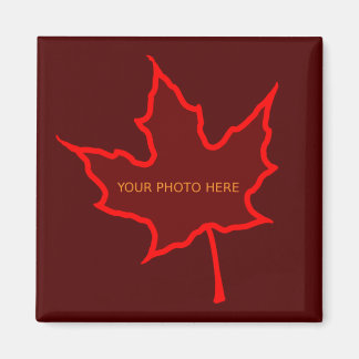 Autumn Leaf Photo Template Magnet