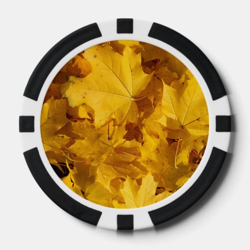 Autumn Leaf Piles Poker Chips