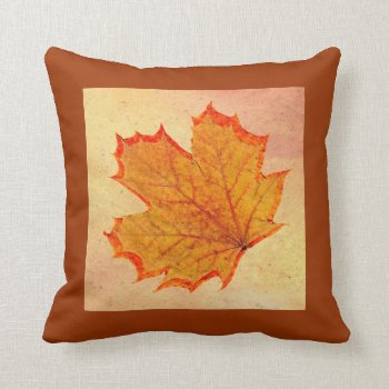 Autumn Leaf Pillow by gueswhooriginals at Zazzle