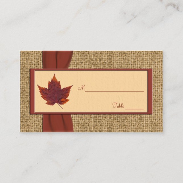 Autumn Leaf Placecards (Front)