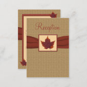 Autumn Leaf Reception Enclosure Card (Front/Back)