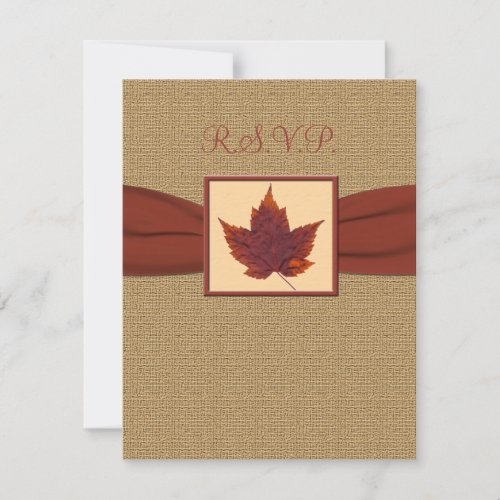 Autumn Leaf RSVP Card