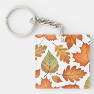 Autumn Leaf Seamless Keychain
