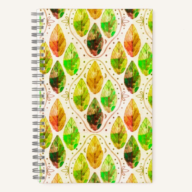 Autumn Leaf Spiral Notebook (Front)