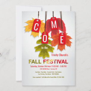 Autumn Leaf Tags Invitation