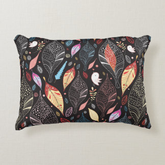Autumn leaf texture accent pillow