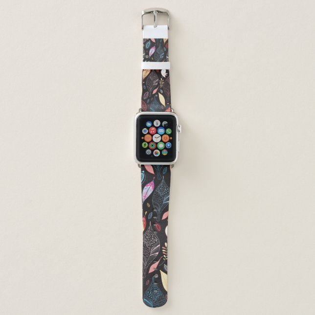 Autumn leaf texture apple watch band (Front)