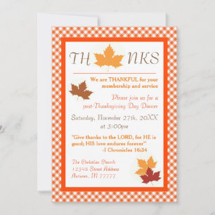 Autumn Leaf - Thanksgiving Dinner Invitation