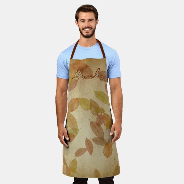 Autumn Leaf Theme Apron (Worn)