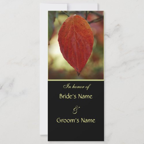 Autumn Leaf Wedding Brunch Invitations