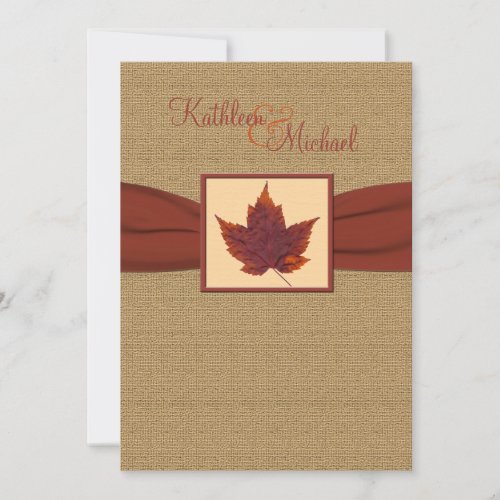 Autumn Leaf Wedding Invitation