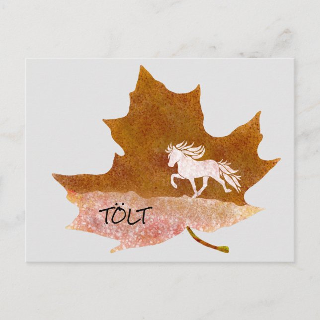 autumn leave with tolt postcard (Front)