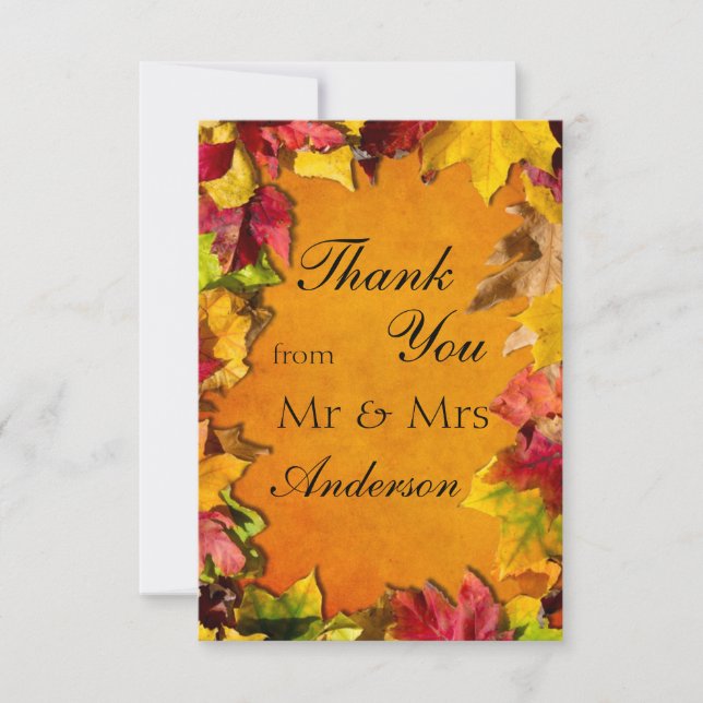 Autumn Leaves 1 Thank You Card (Front)