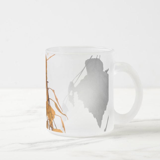 Autumn Leaves 2 Frosted Glass Coffee Mug (Right)