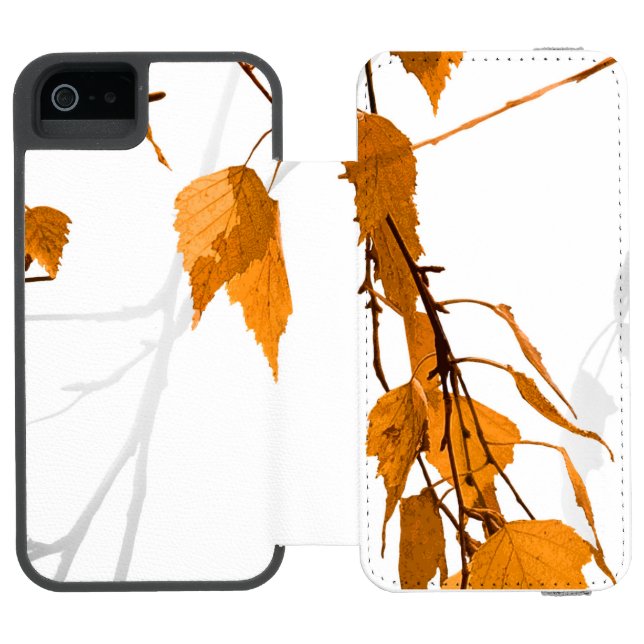 Autumn Leaves 2 Incipio iPhone Wallet Case (Folio Open)