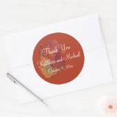 Autumn Leaves 3" Diameter Wedding Favor Sticker (Envelope)