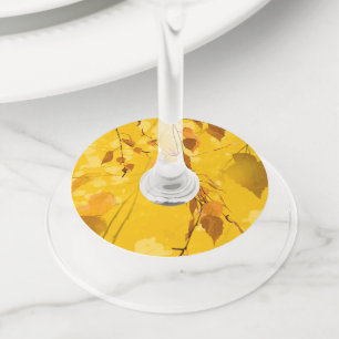 Autumn Leaves 3 Wine Glass Tag