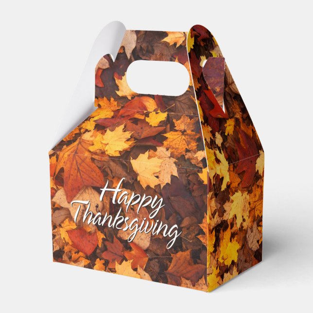 Autumn Leaves 6 Favor Boxes (Front Side)