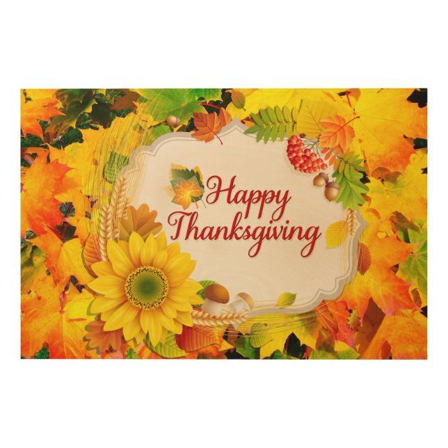 Autumn Leaves 7 Options Wood Wall Art (Front)