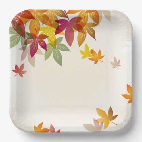 Autumn Leaves 9 Paper Plates