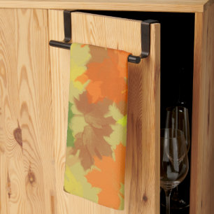 Autumn Leaves Abstract Kitchen Towel