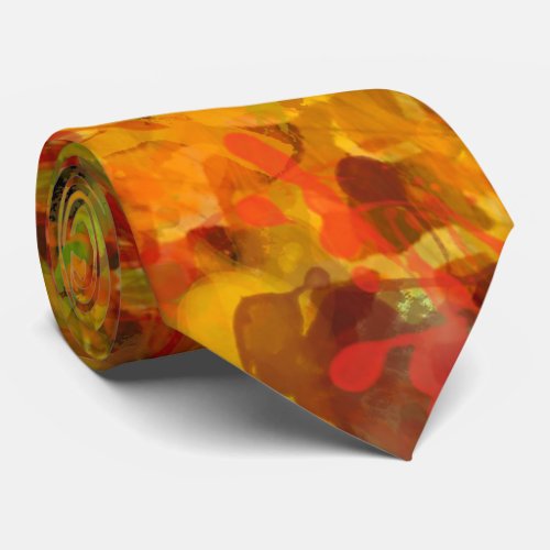 Autumn Leaves Abstract Neck Tie