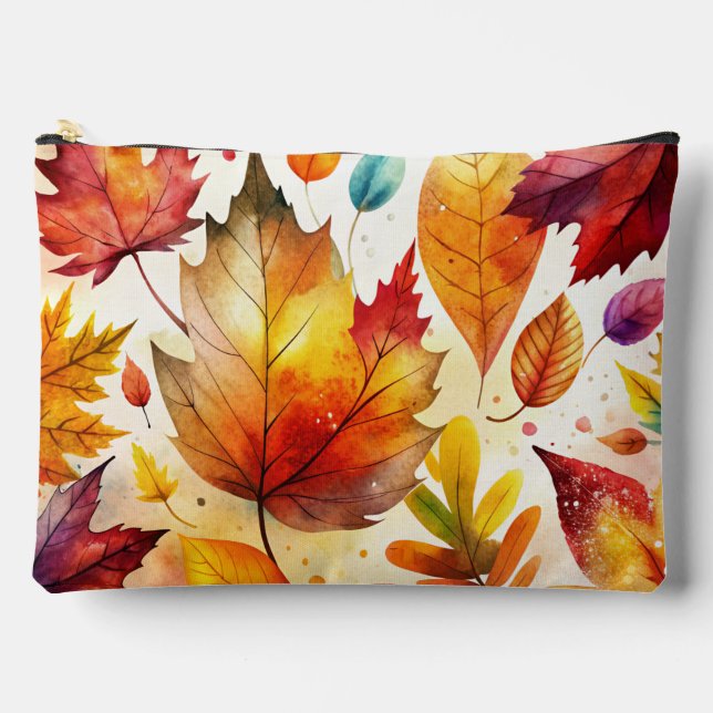 Autumn Leaves Accessory Pouch (Front)