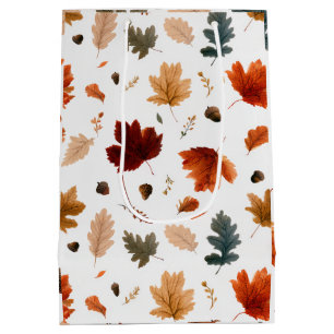Autumn Leaves & Acorns Gift Bag