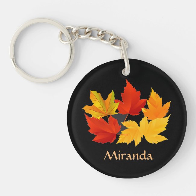 Autumn Leaves Acrylic Keychain