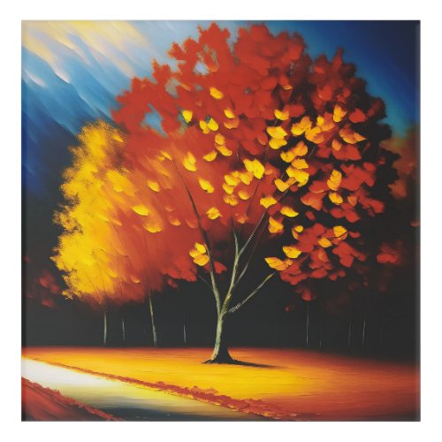 Autumn leaves acrylic print