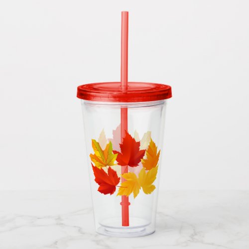 Autumn Leaves Acrylic Tumbler