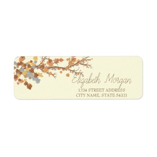 Autumn Leaves  Address Label