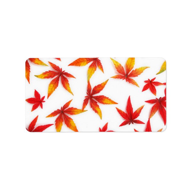 Autumn Leaves Address Label (Front)