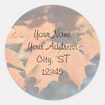 Autumn Leaves Address Sticker by lynnsphotos at Zazzle