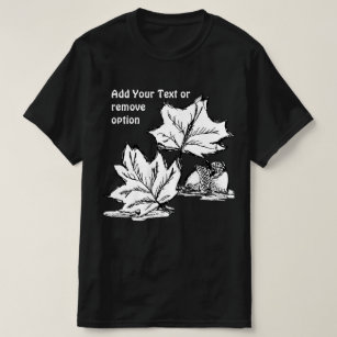 Autumn Leaves and Acorn Sketch T-Shirt