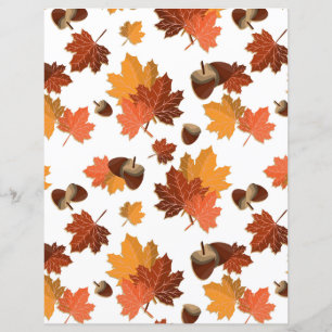 Autumn Leaves and Acorns 
