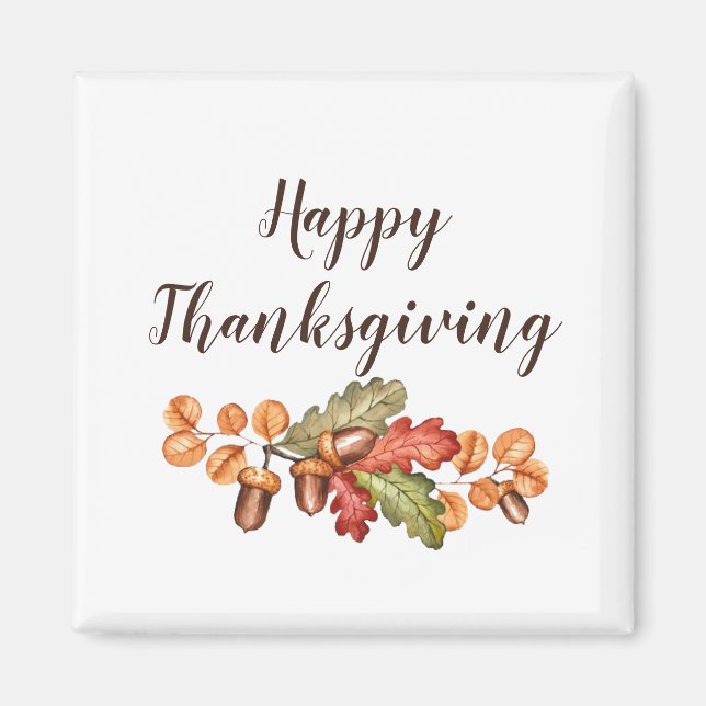 Autumn leaves and acorns custom   magnet (Front)