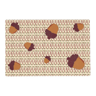 Autumn leaves and acorns placemat