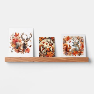 Autumn Leaves and  Deer 